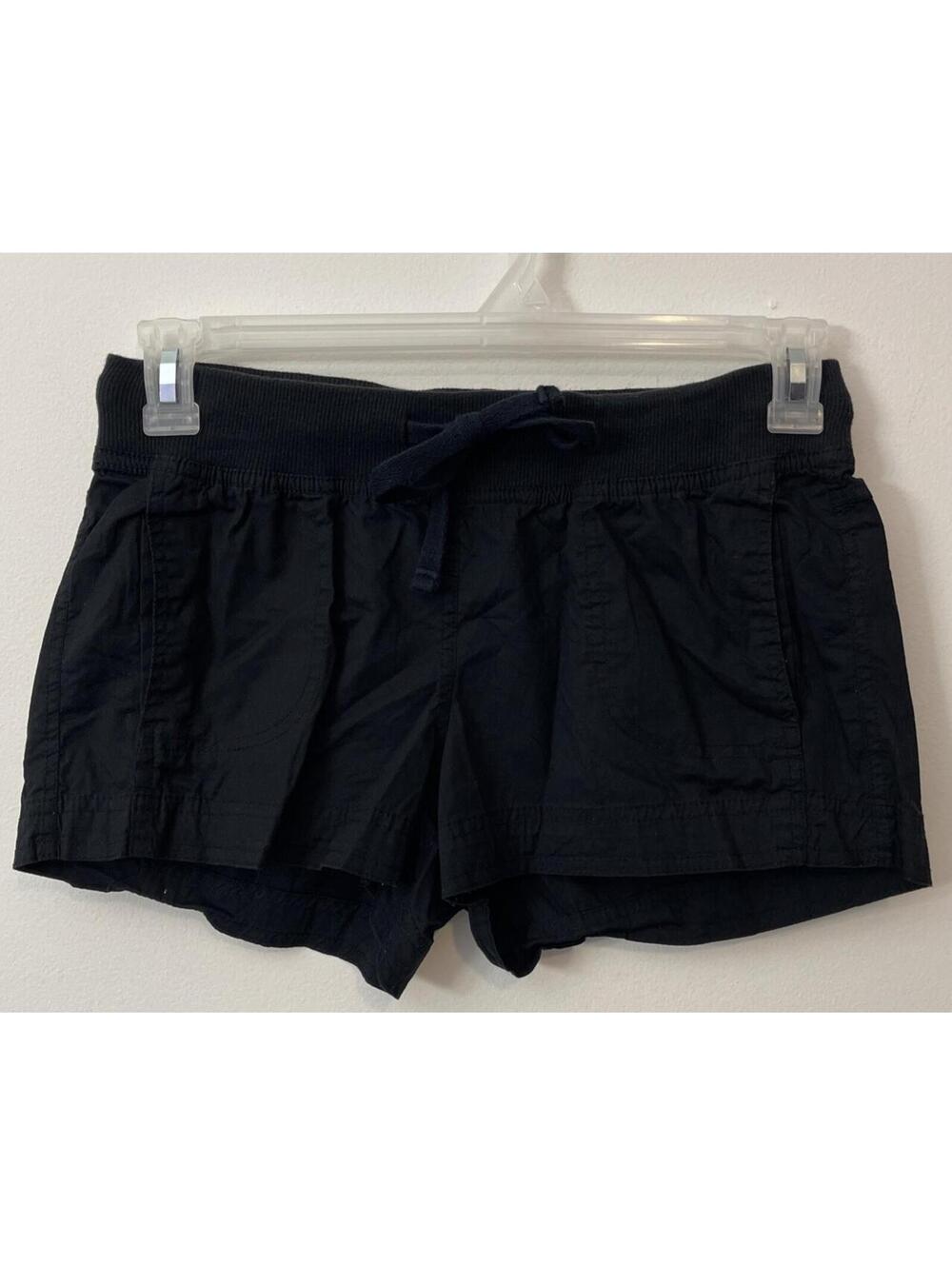 Zoey Beth Womens Medium Black Pull-On Chino-Style Short Low-Rise Shorts! A5713